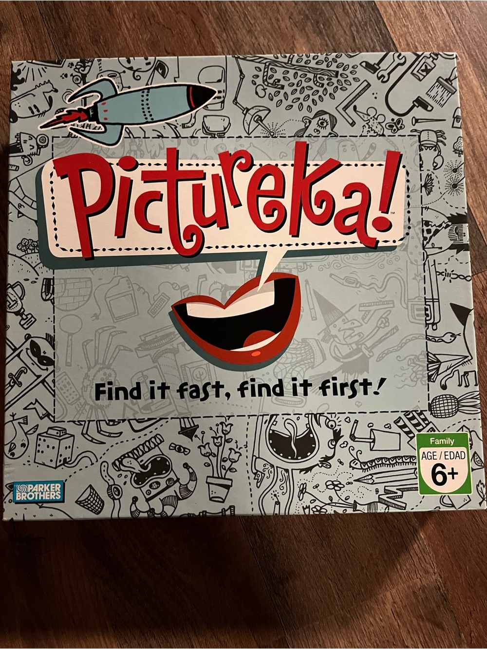 Parker Pictureka! Game Box - Gray with Red and Black Accents